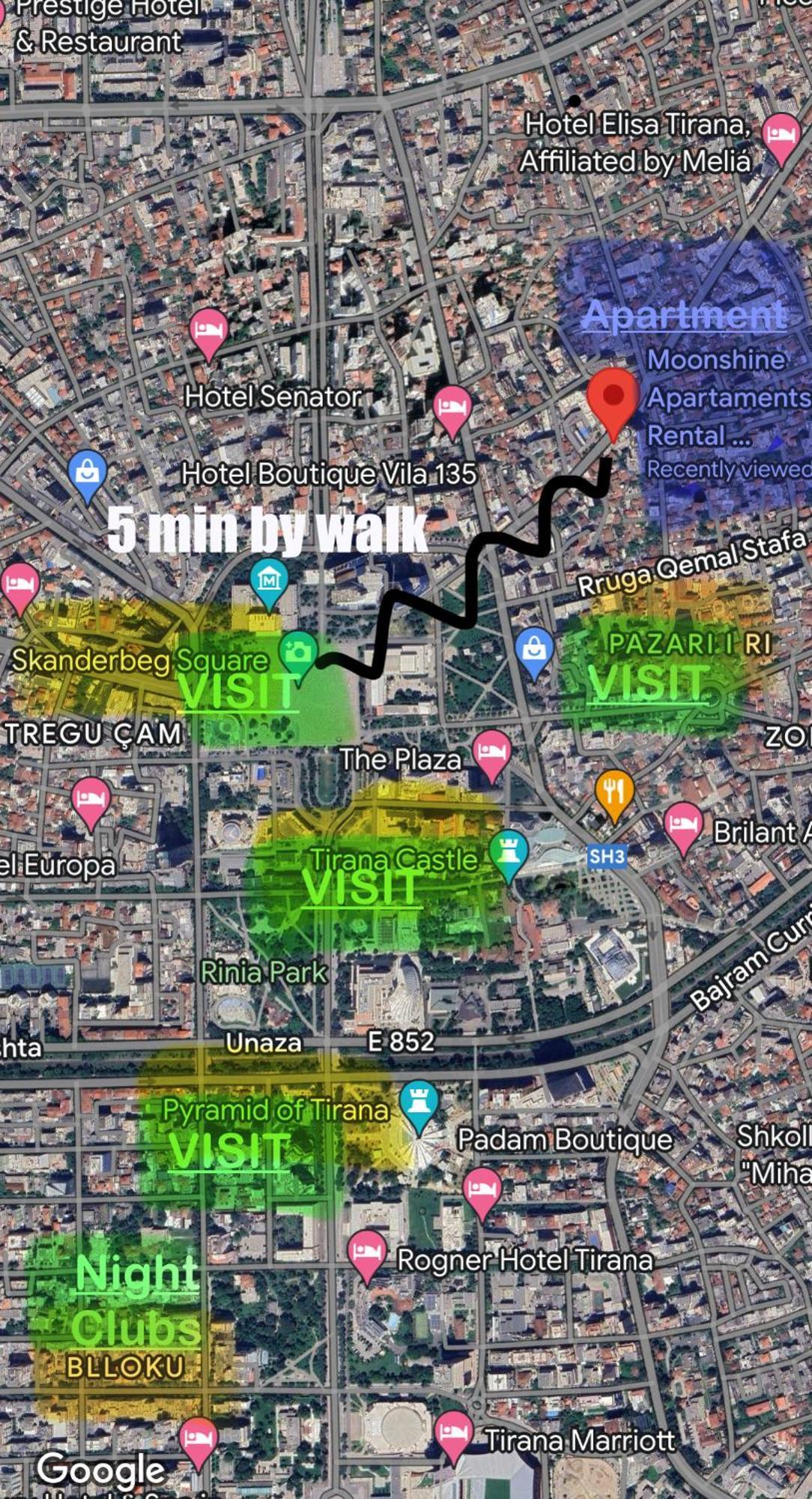 Moonshine Apartament Tiran Dış mekan fotoğraf
